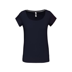 T-shirt col bateau manches courtes femme