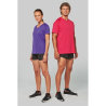 T-shirt de sport manches courtes col v femme