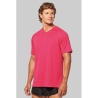 T-shirt de sport manches courtes col v homme