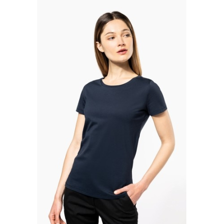 T-shirt Supima® col rond manches courtes femme