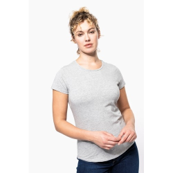 T-shirt col rond manches courtes femme