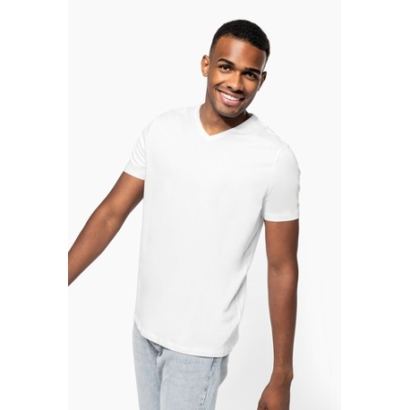 T-shirt manches courtes col V homme