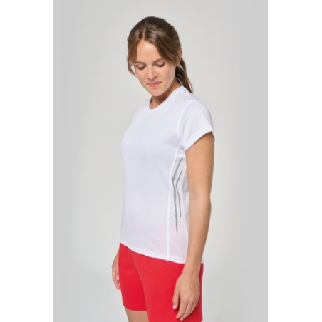 T-shirt de sport bi-matière manches courtes femme