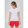 T-shirt de sport bi-matière manches courtes femme