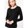 T-shirt col rond manches longues femme