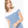 T-shirt marin col rond Bio femme