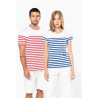 T-shirt marin col rond Bio femme