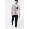 T-shirt rayé marin avec poche manches courtes homme