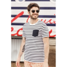 T-shirt rayé marin avec poche manches courtes homme