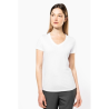 T-shirt Supima® col V manches courtes femme