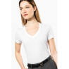 T-shirt Supima® col V manches courtes femme