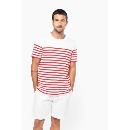 T-shirt marin col rond Bio homme